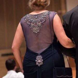 Women's Size 12 Navy Blue Evening Gown